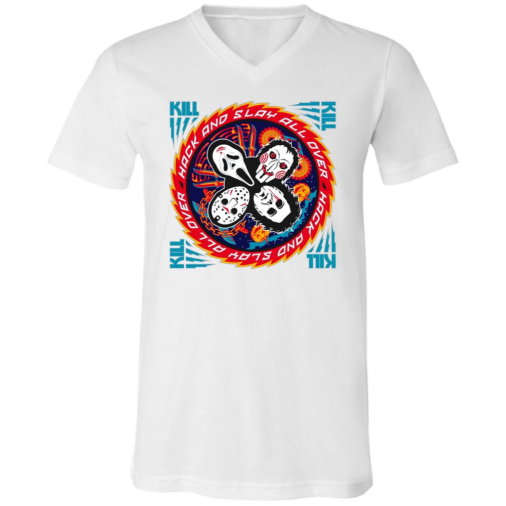 Unisex V-Neck T-Shirt - 3AHLFHV7 - White - 5