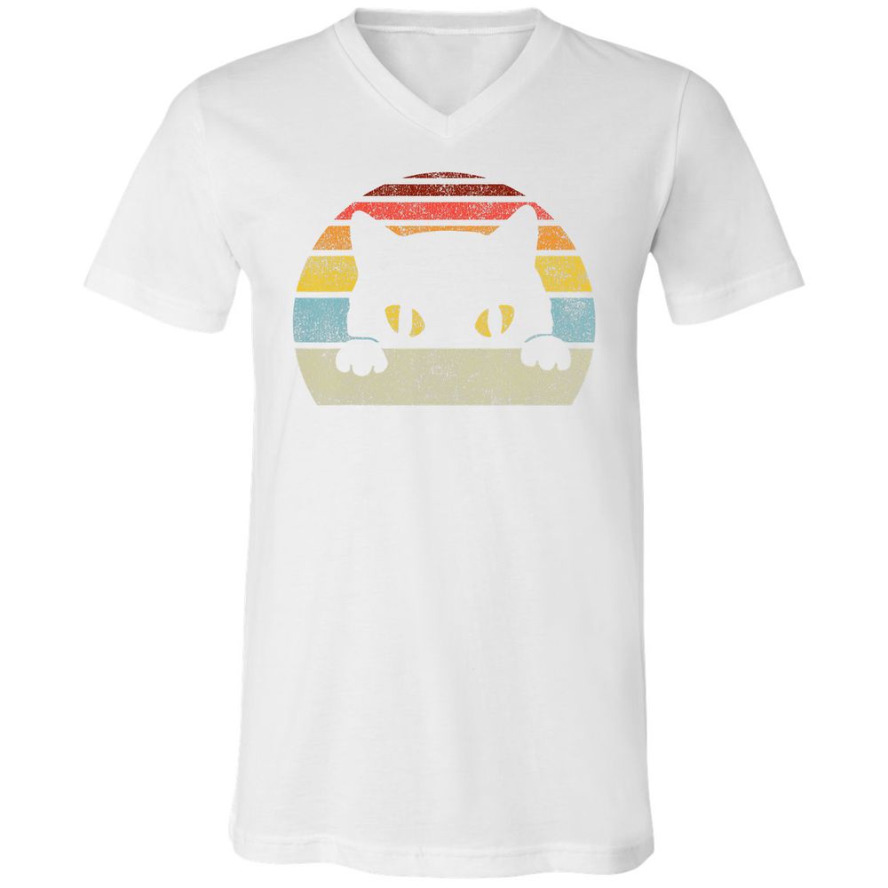 Unisex V-Neck T-Shirt - 8424QMBJ - White - 5