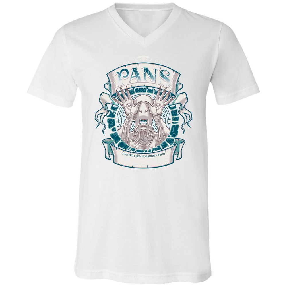 Unisex V-Neck T-Shirt - B3F1QH6T - White - 5