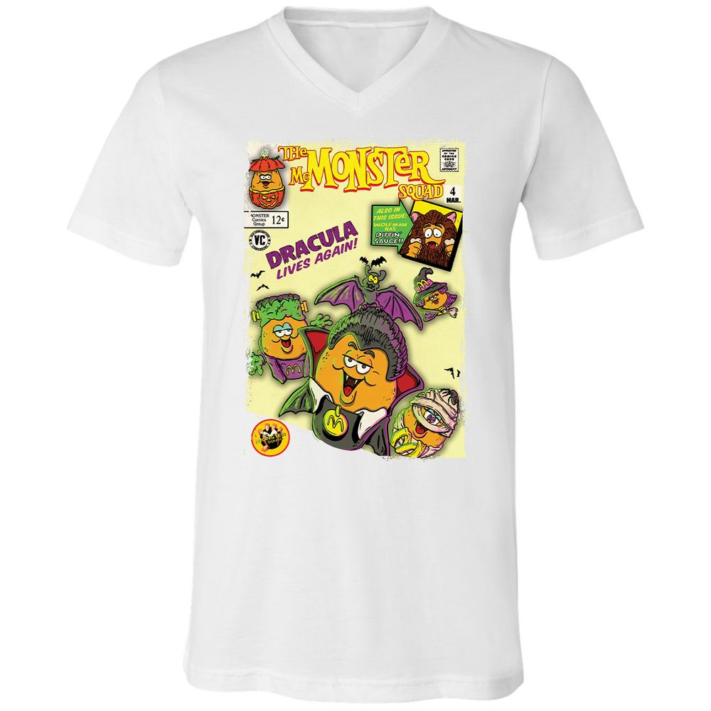 Unisex V-Neck T-Shirt - FUSW7T6Q - White - 5