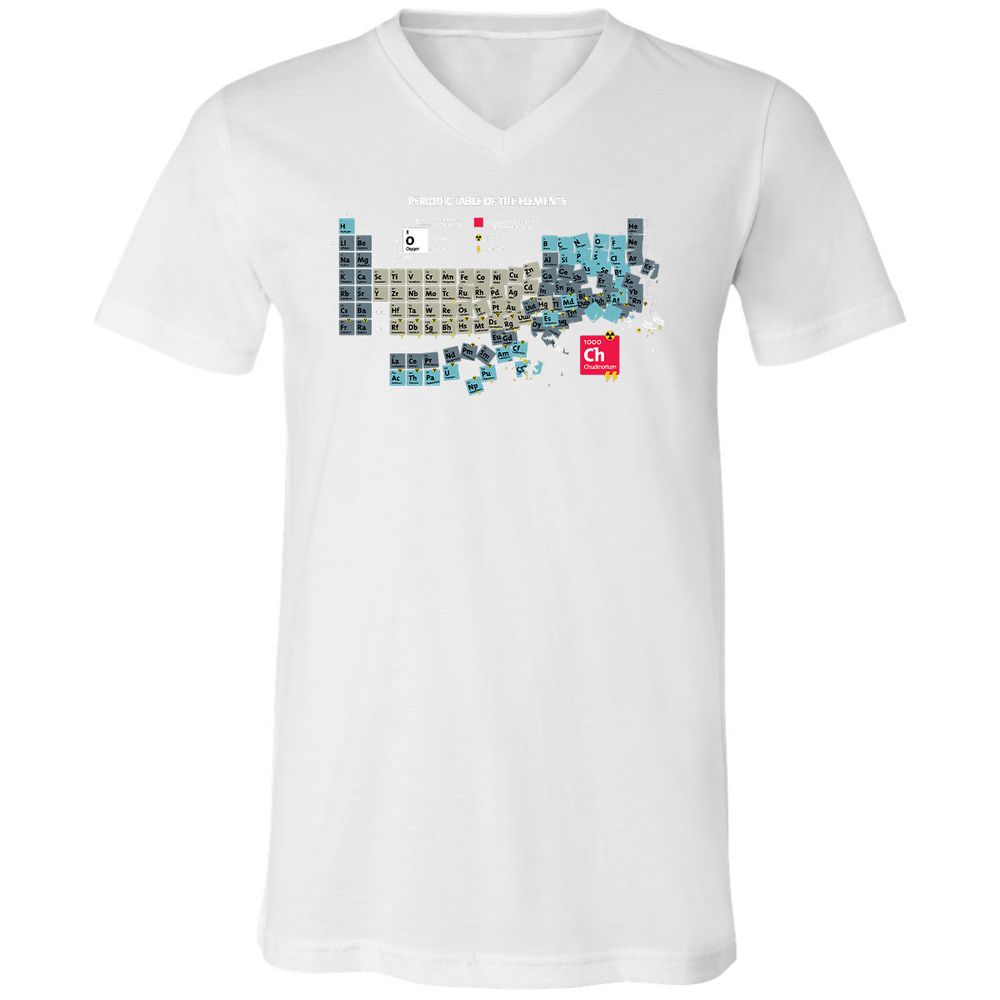 Unisex V-Neck T-Shirt - SXQV4HBL - White - 5