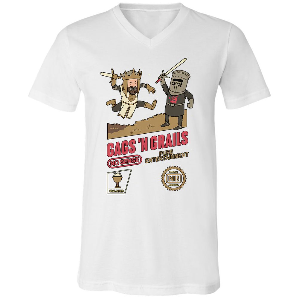 Unisex V-Neck T-Shirt - E86P23SQ - White - 5