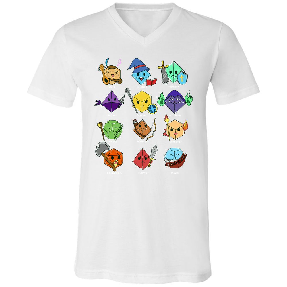 Unisex V-Neck T-Shirt - GD4BP48Y - White - 5