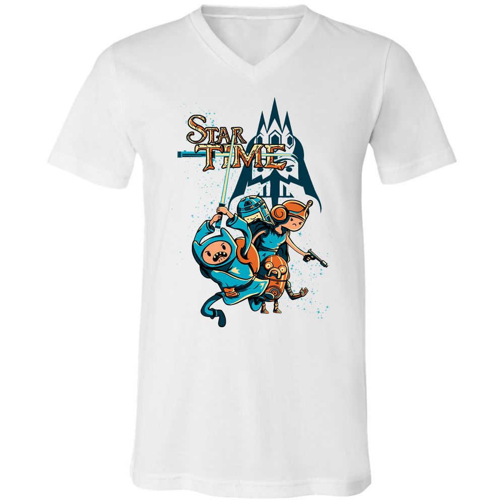 Unisex V-Neck T-Shirt - EL2NDQ5K - White - 5