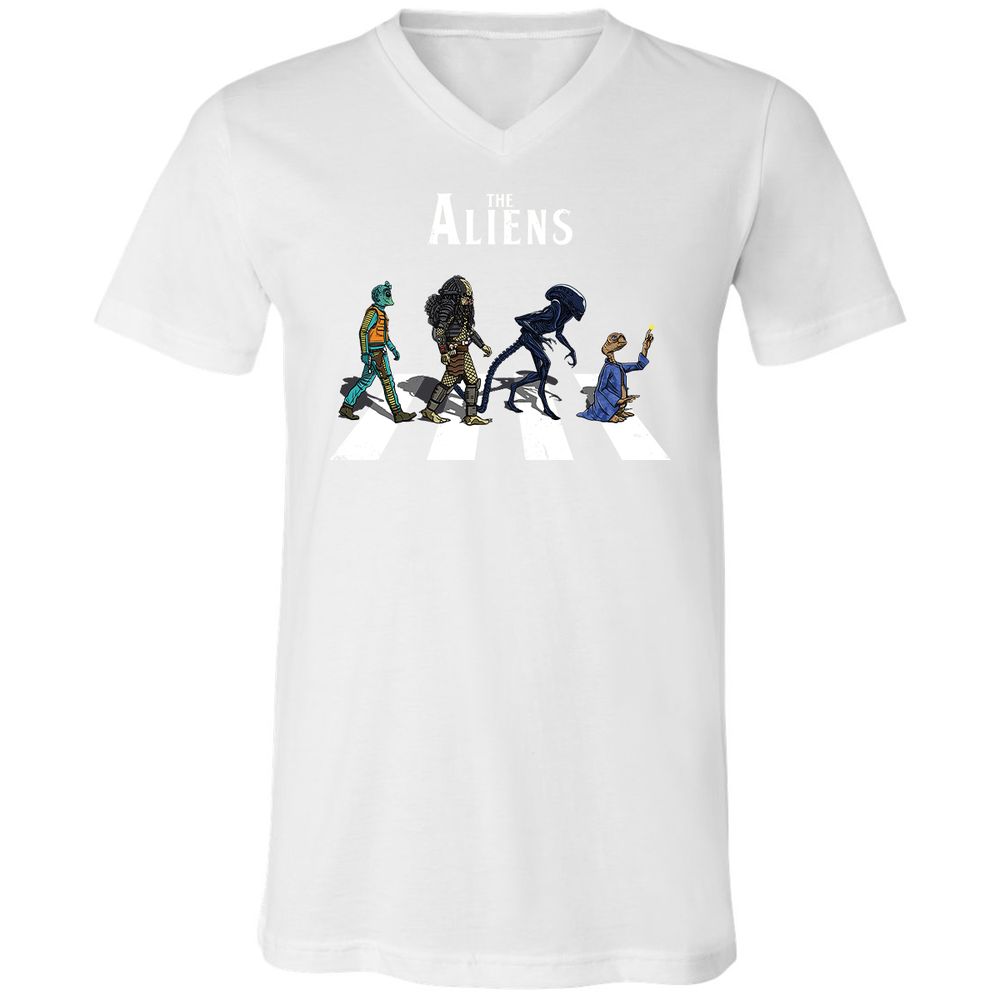 Unisex V-Neck T-Shirt - A22VMUFS - White - 5