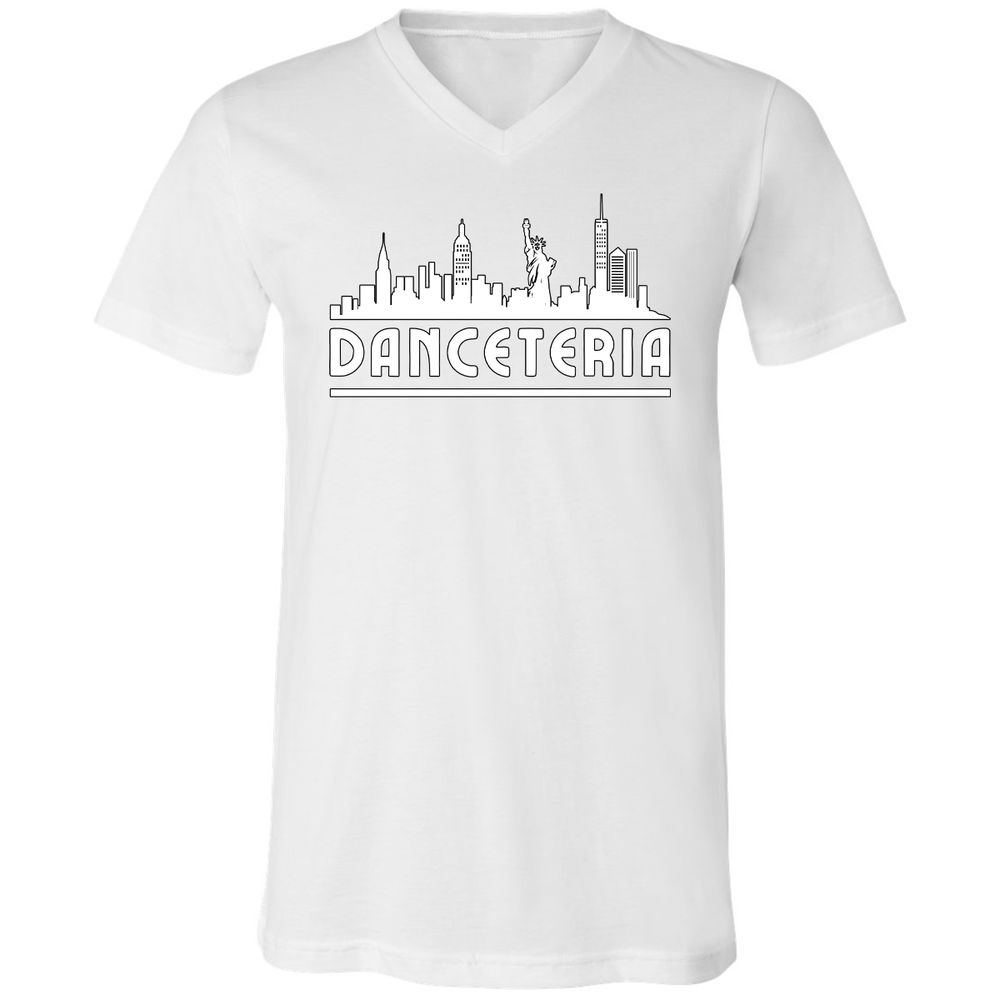 Unisex V-Neck T-Shirt - 3DXNQJ8W - White - 5