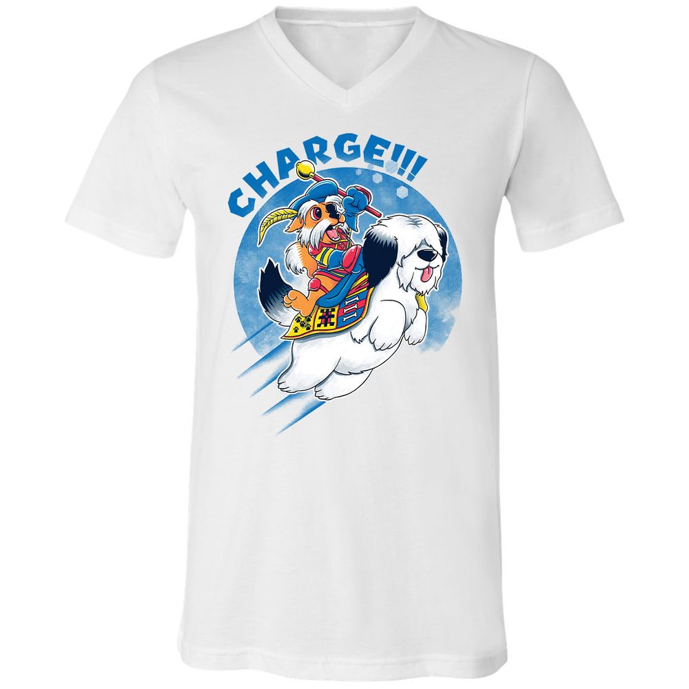 Unisex V-Neck T-Shirt - ME9HB4JU - White - 5