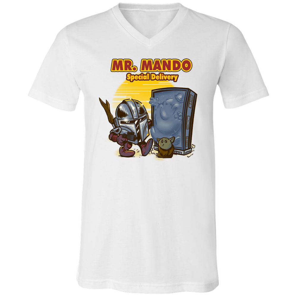 Unisex V-Neck T-Shirt - EPYQS3YE - White - 5