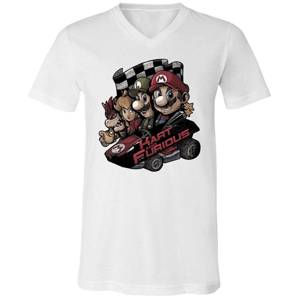 Unisex V-Neck T-Shirt - 6JBP9TWU - White - 5