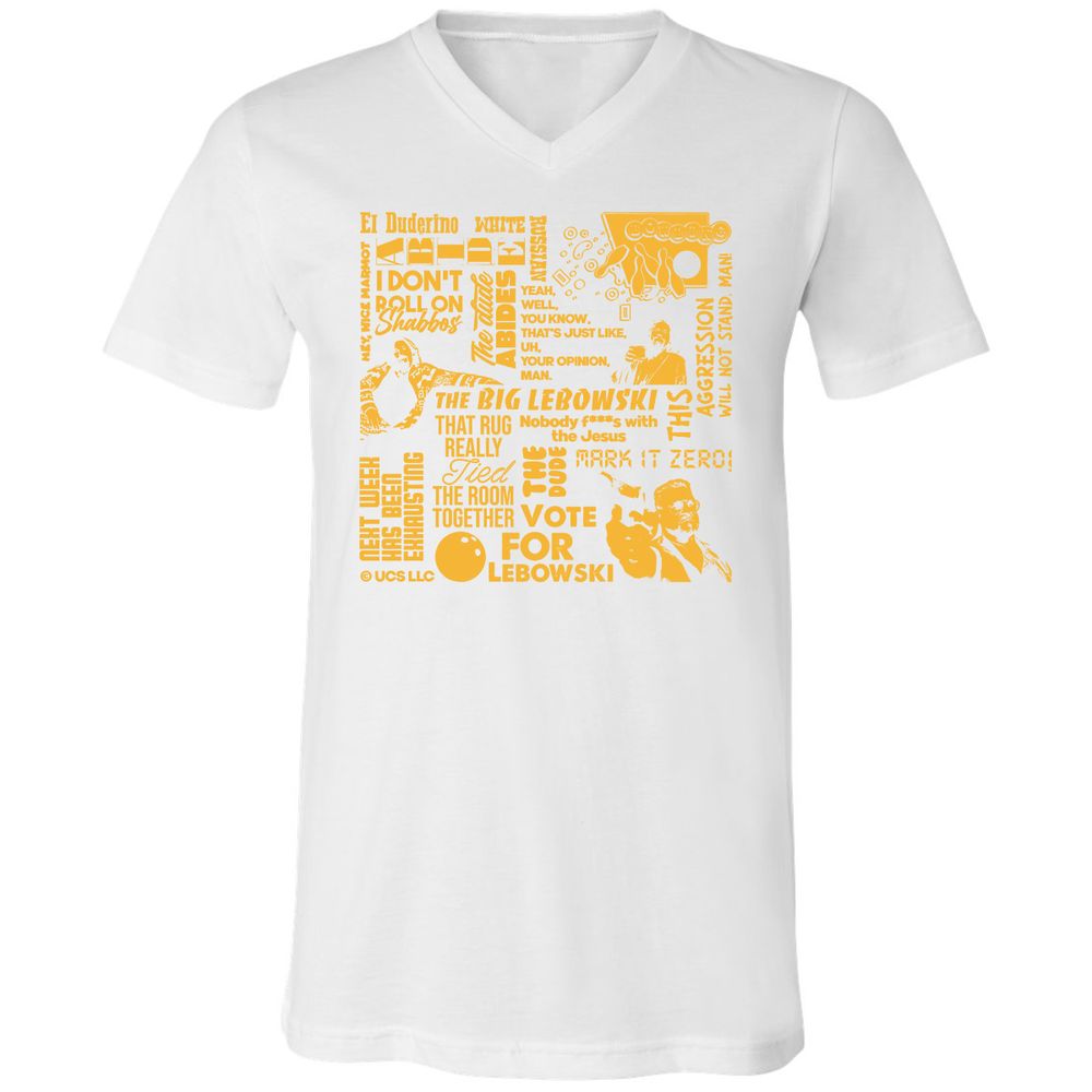 Unisex V-Neck T-Shirt - WL5EK5NY - White - 5