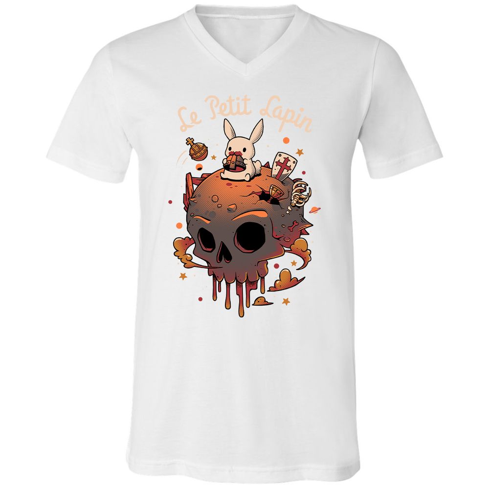 Unisex V-Neck T-Shirt - VDCDRJBV - White - 5