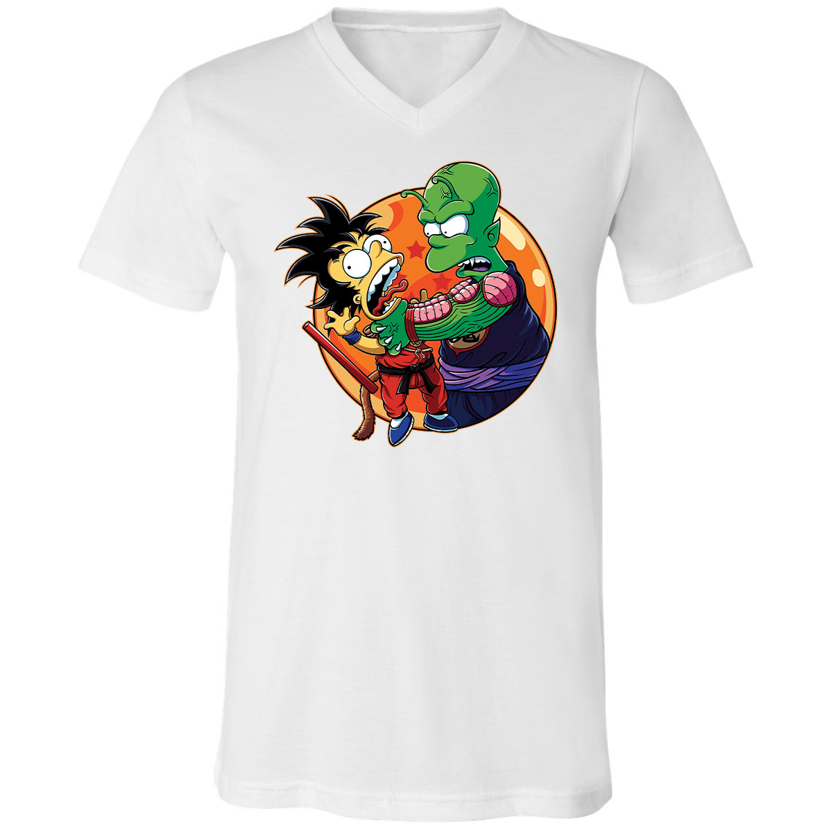 Unisex V-Neck T-Shirt - XSDDKHK3 - White - 5
