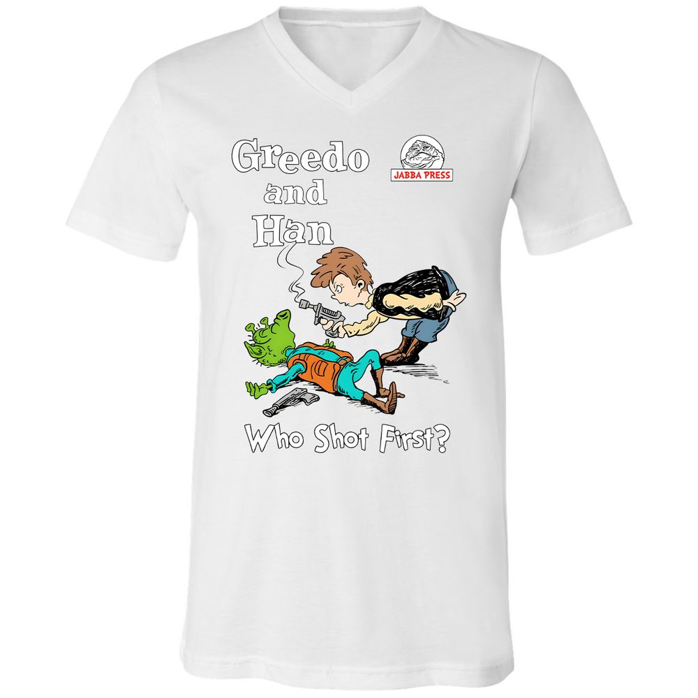 Unisex V-Neck T-Shirt - TGHLAWBE - White - 5