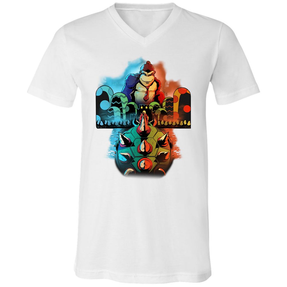 Unisex V-Neck T-Shirt - TJYT7E5V - White - 5