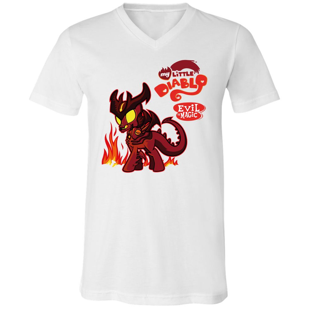 Unisex V-Neck T-Shirt - VJXU4L57 - White - 5