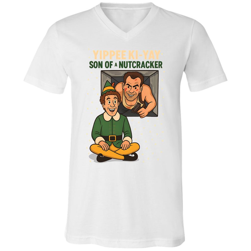 Unisex V-Neck T-Shirt - XKWK27BP - White - 5