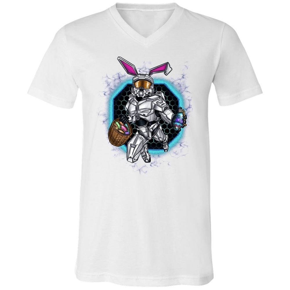 Unisex V-Neck T-Shirt - 5DMH6M6Y - White - 5