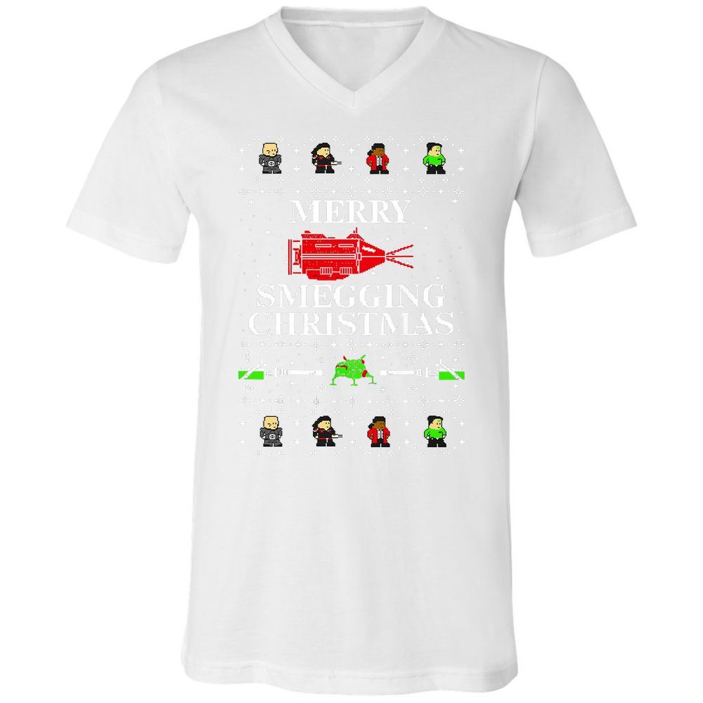 Unisex V-Neck T-Shirt - SM25S38G - White - 5