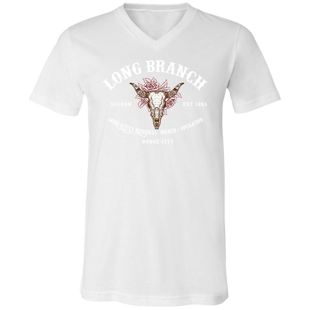Unisex V-Neck T-Shirt - KRL1X7MH - White - 5