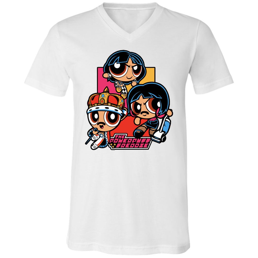 Unisex V-Neck T-Shirt - QQZM34J8 - White - 5