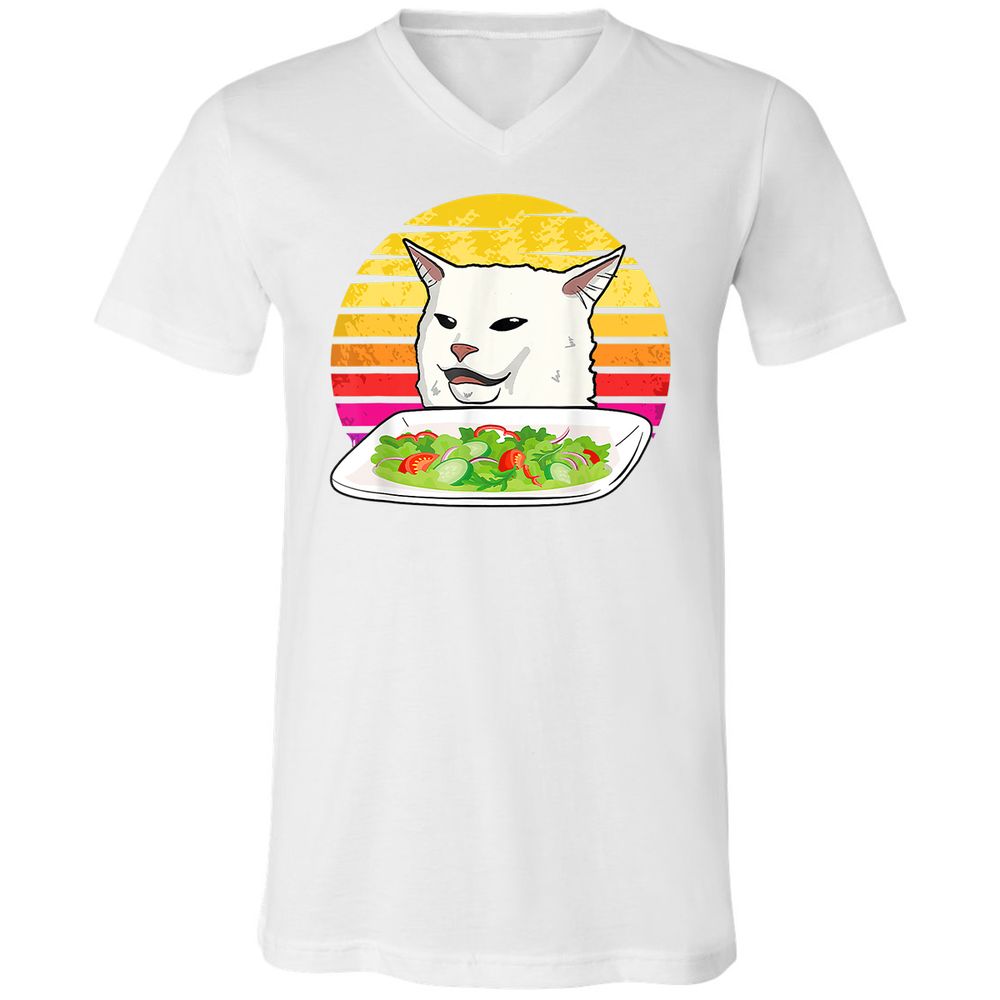 Unisex V-Neck T-Shirt - 3D3DDKXJ - White - 5