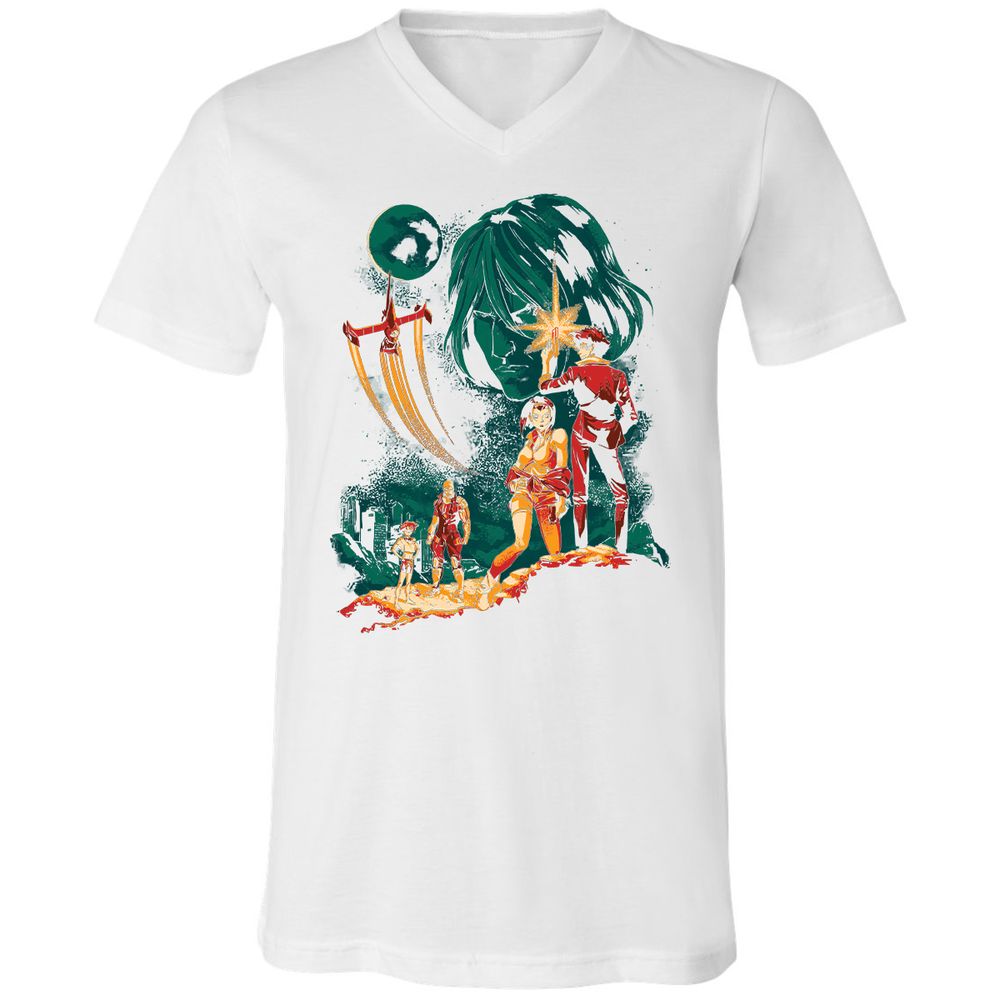 Unisex V-Neck T-Shirt - B1Q4WY5K - White - 5