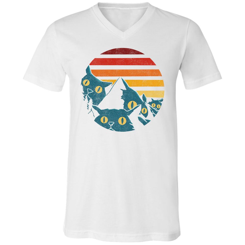 Unisex V-Neck T-Shirt - 599KYN6K - White - 5