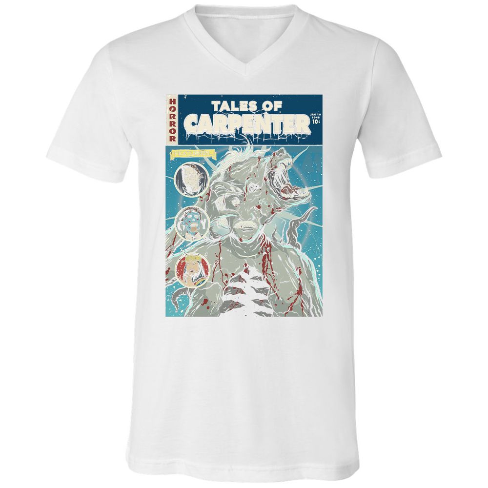 Unisex V-Neck T-Shirt - QNHU2TYU - White - 5