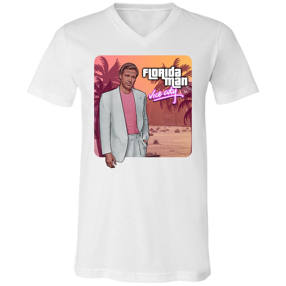 Unisex V-Neck T-Shirt - 9A638SXT - White - 5