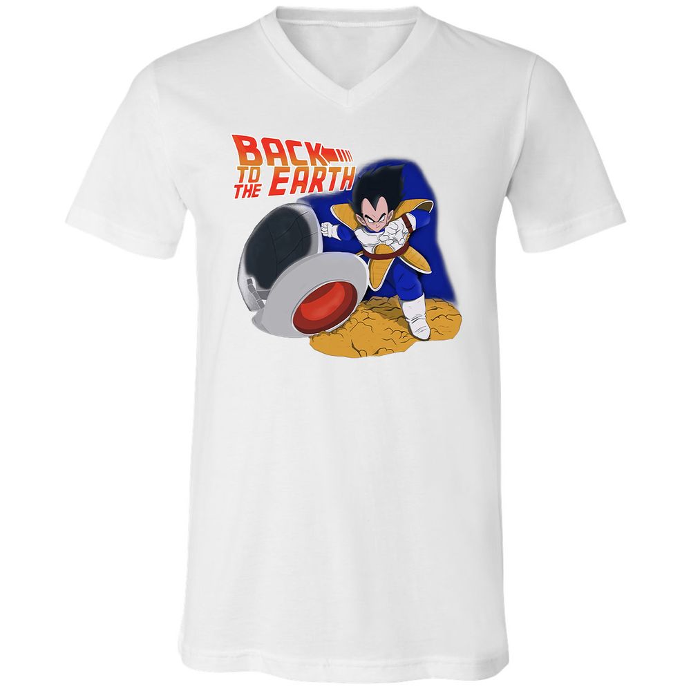 Unisex V-Neck T-Shirt - 289FLMDM - White - 5