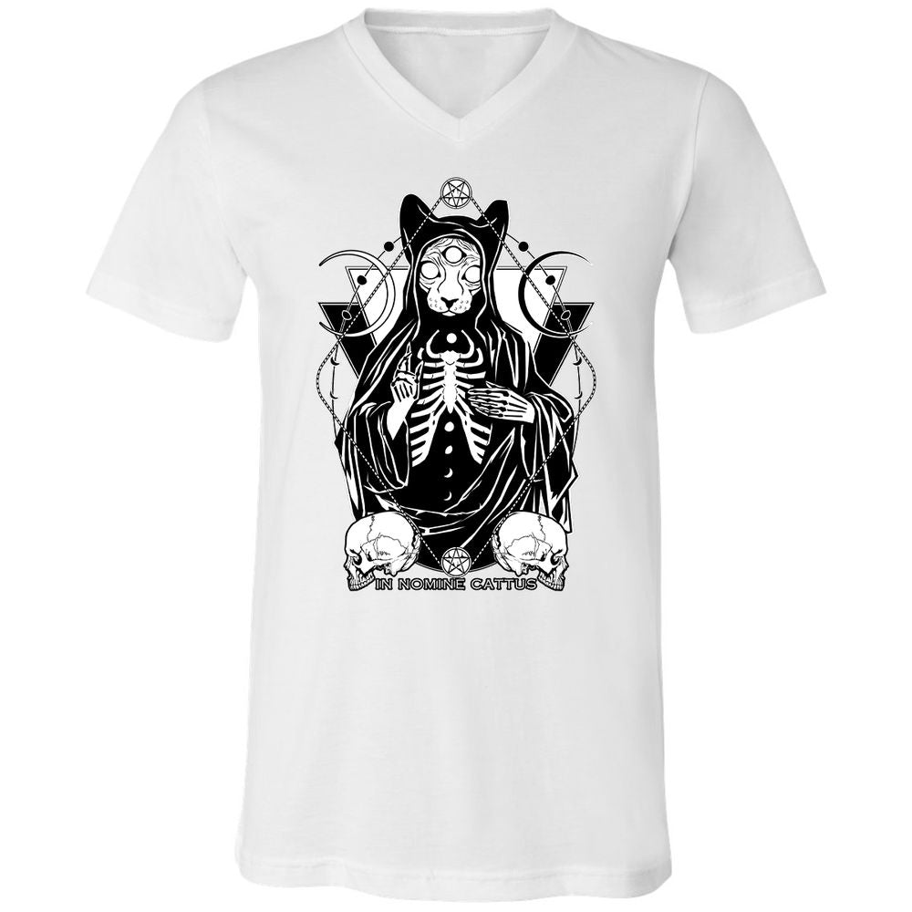 Unisex V-Neck T-Shirt - V9RGSBMM - White - 5