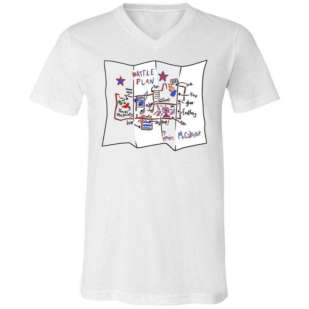 Unisex V-Neck T-Shirt - JS1J7XUR - White - 5