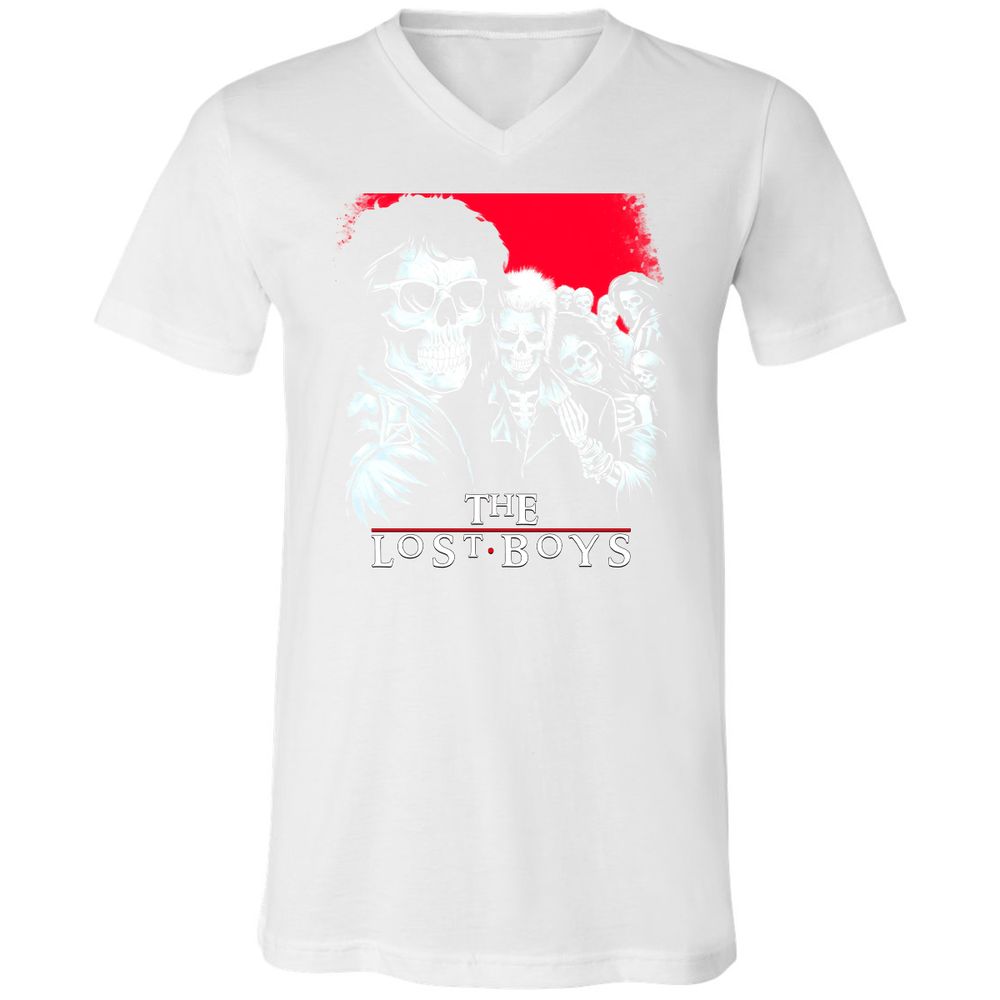 Unisex V-Neck T-Shirt - XEYEBQVQ - White - 5