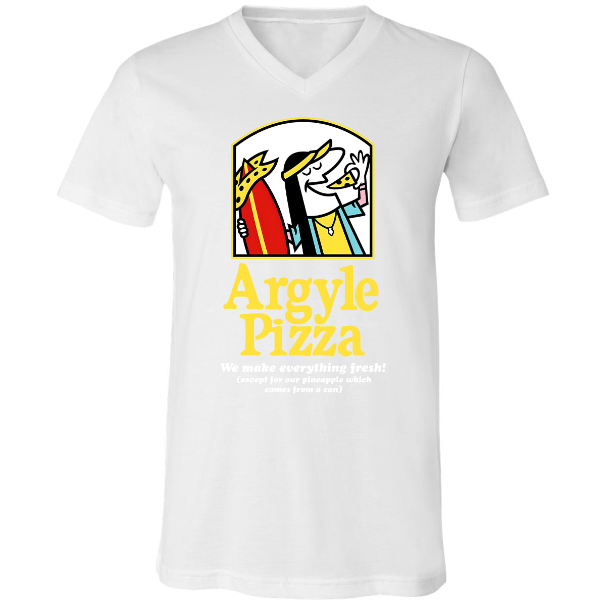 Unisex V-Neck T-Shirt - A9BSZUUZ - White - 5