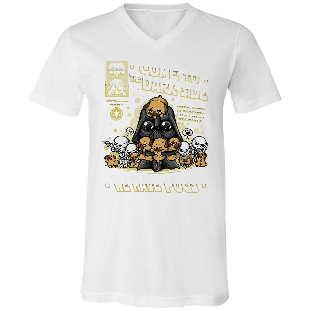 Unisex V-Neck T-Shirt - XNF62L6E - White - 5