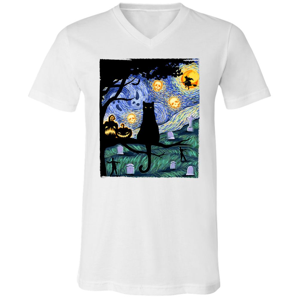 Unisex V-Neck T-Shirt - MFG2B8LN - White - 5