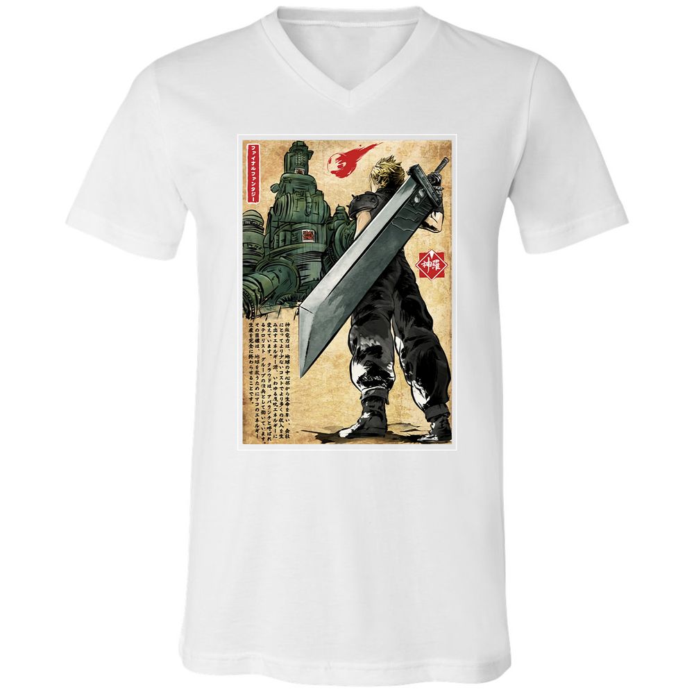 Unisex V-Neck T-Shirt - JKP136ZV - White - 5