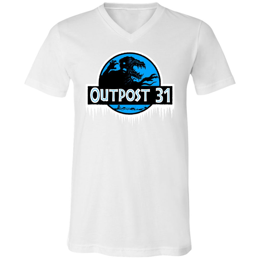 Unisex V-Neck T-Shirt - 42CAFQHZ - White - 5