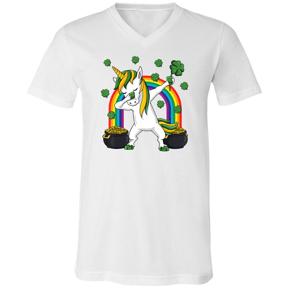 Unisex V-Neck T-Shirt - L7CL4AZK - White - 5