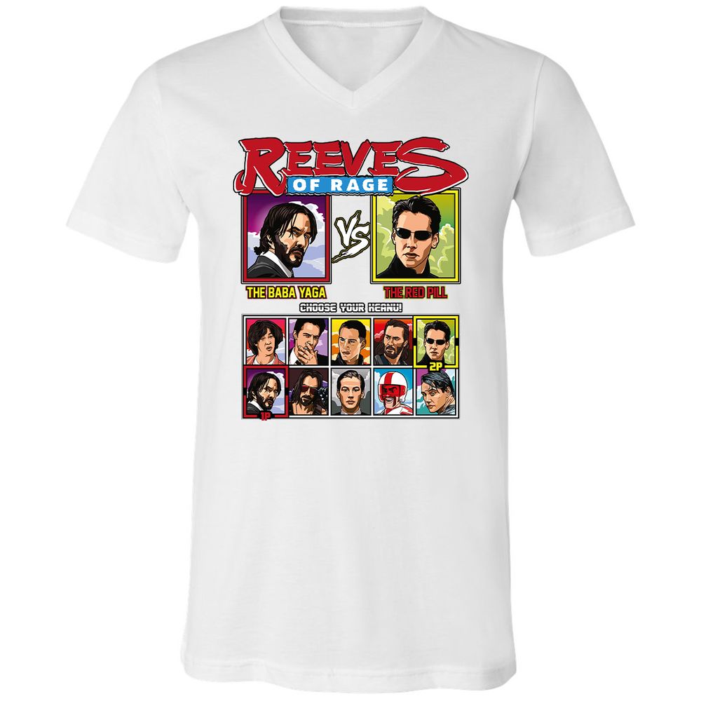 Unisex V-Neck T-Shirt - 579ZYE6U - White - 5