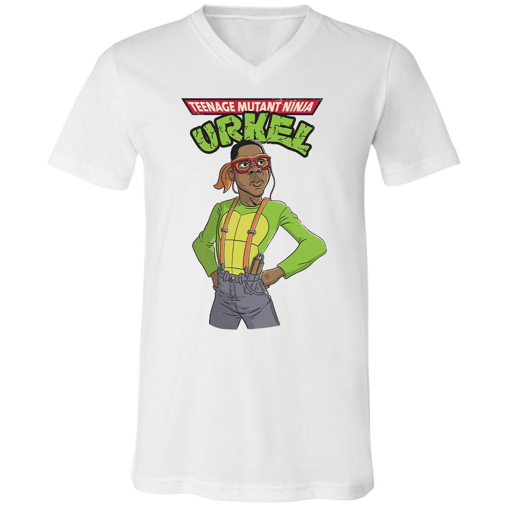 Unisex V-Neck T-Shirt - EBMSH3PW - White - 5