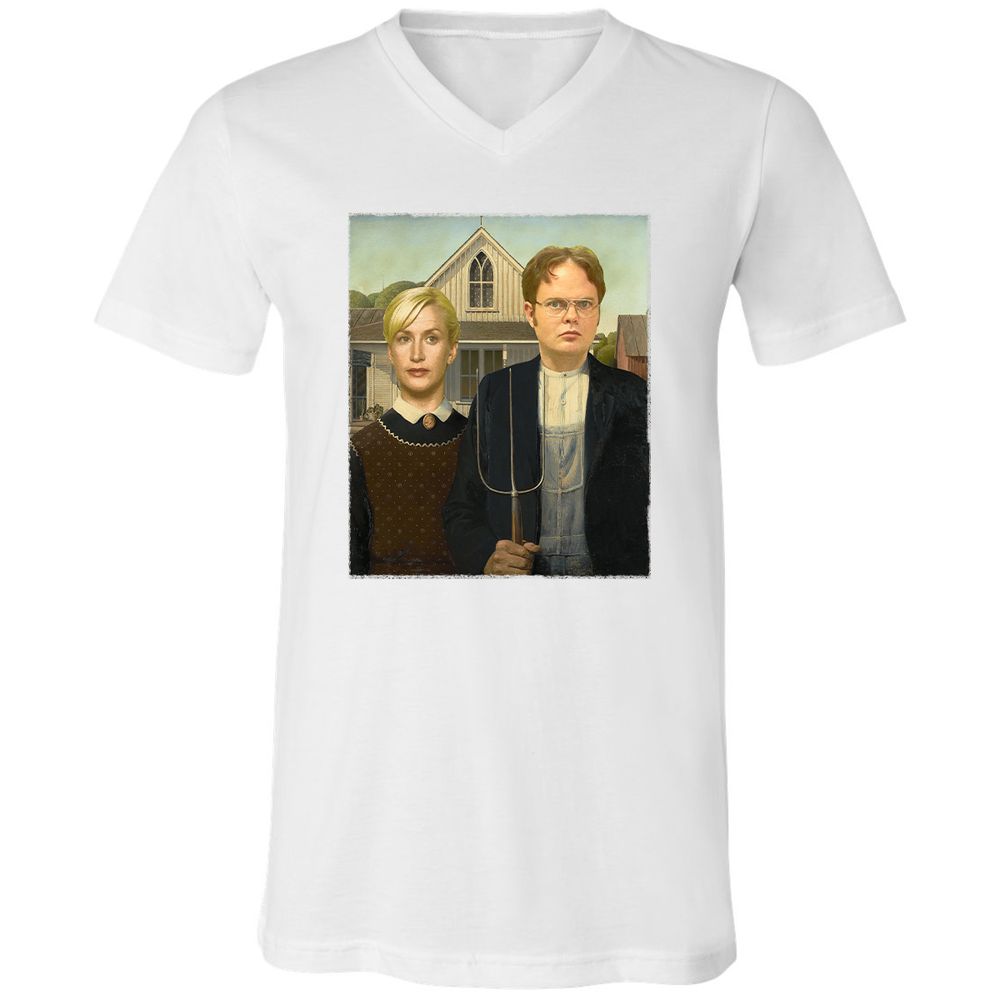 Unisex V-Neck T-Shirt - AP2K9UF9 - White - 5