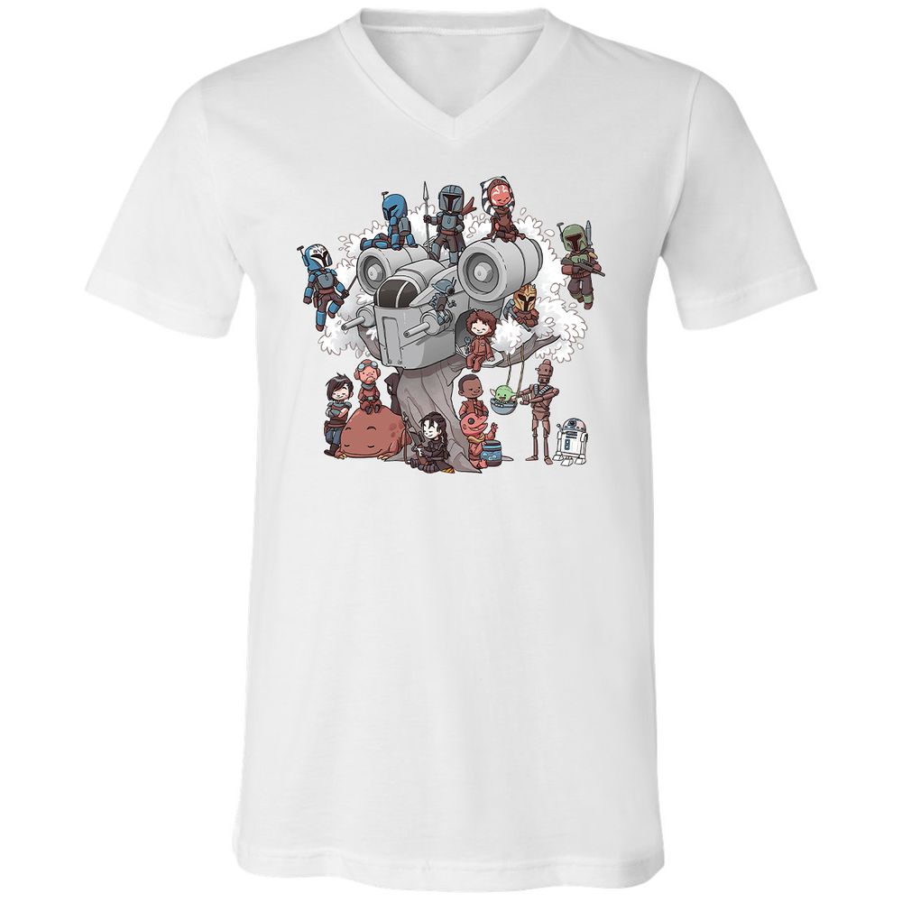 Unisex V-Neck T-Shirt - U18TNB6W - White - 5