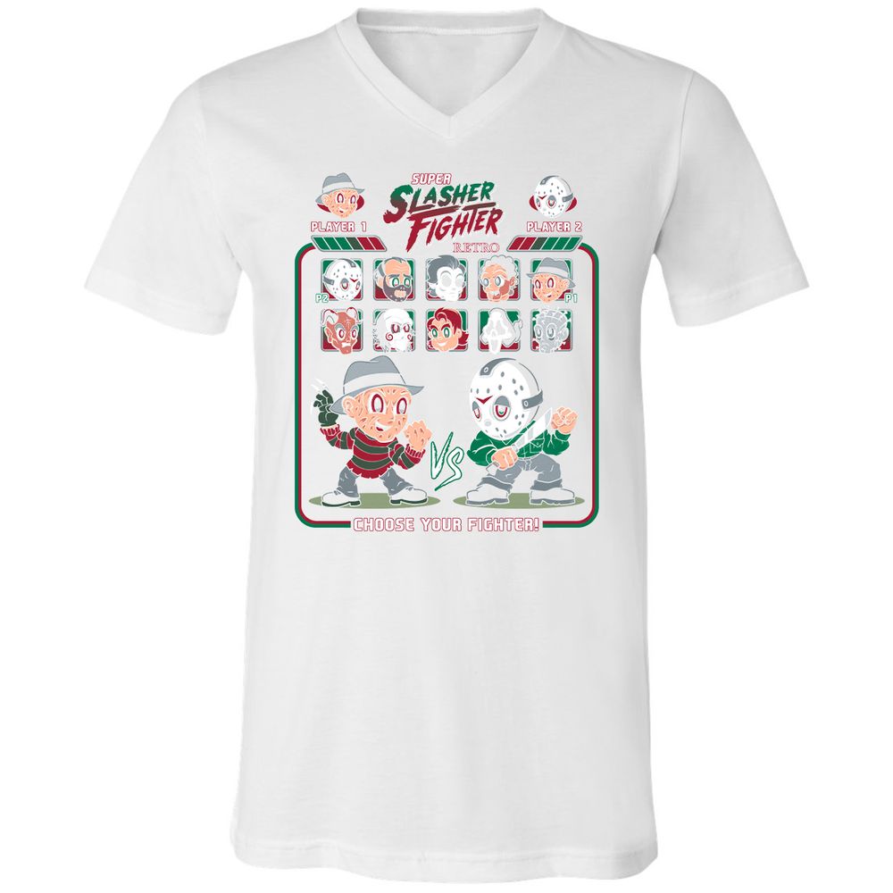 Unisex V-Neck T-Shirt - 73X137DC - White - 5