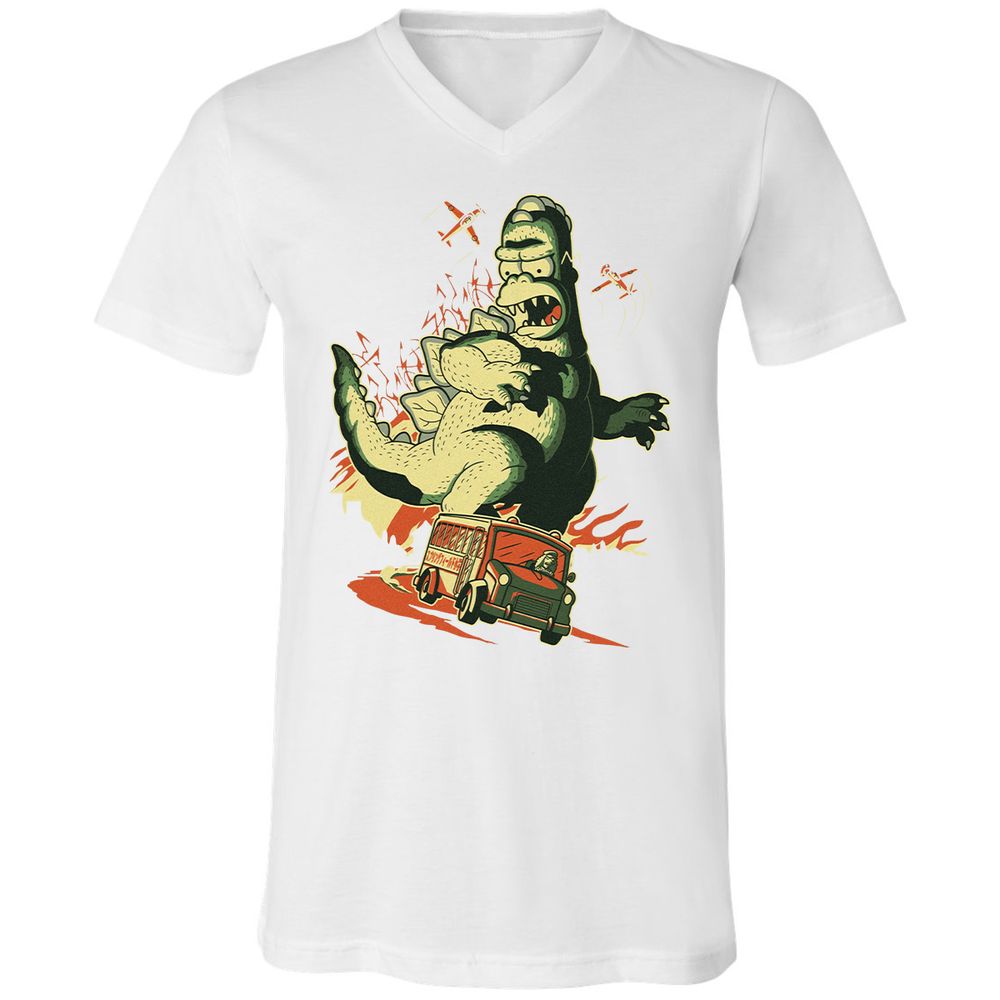 Unisex V-Neck T-Shirt - JD1X3D91 - White - 5