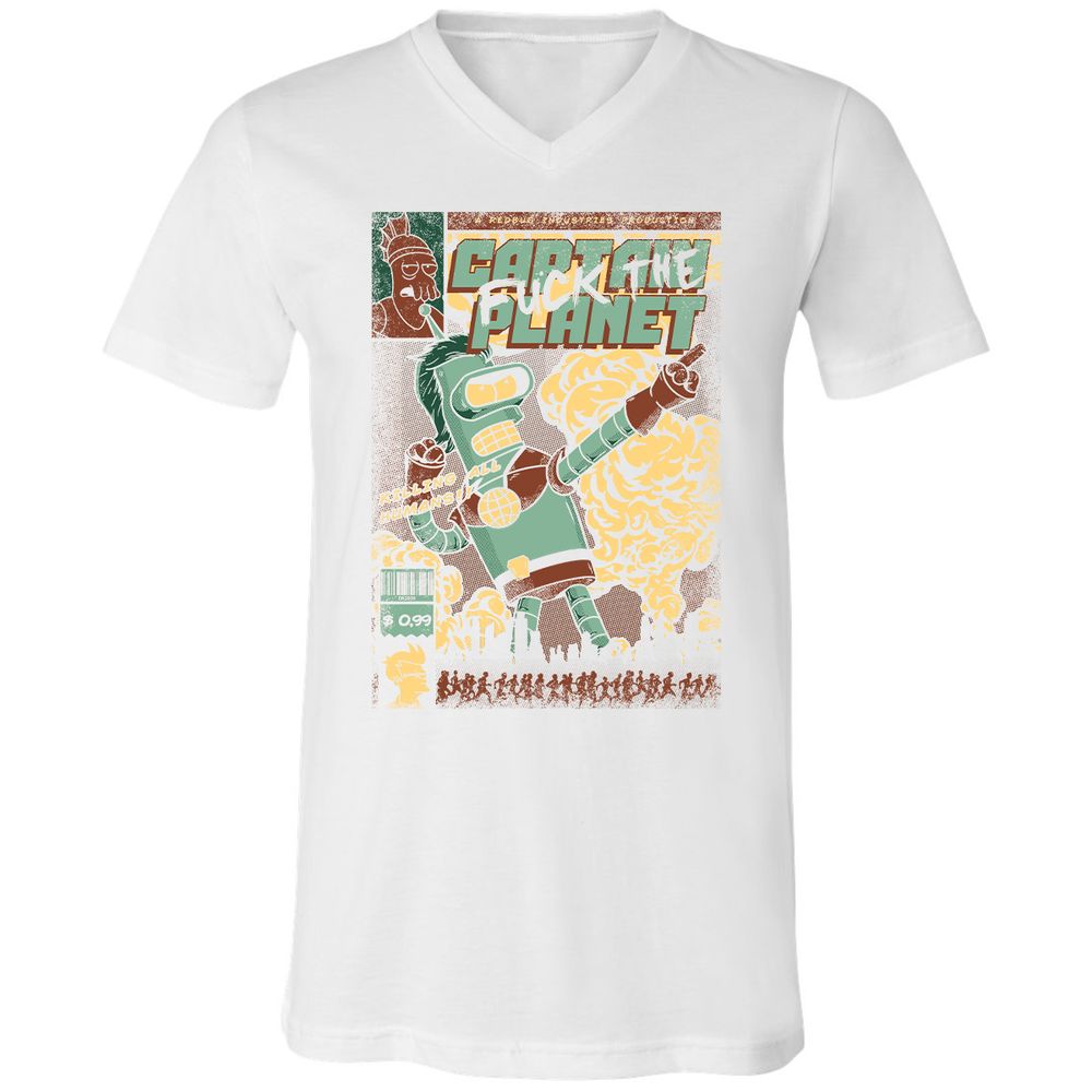 Unisex V-Neck T-Shirt - 3YXHYHQT - White - 5