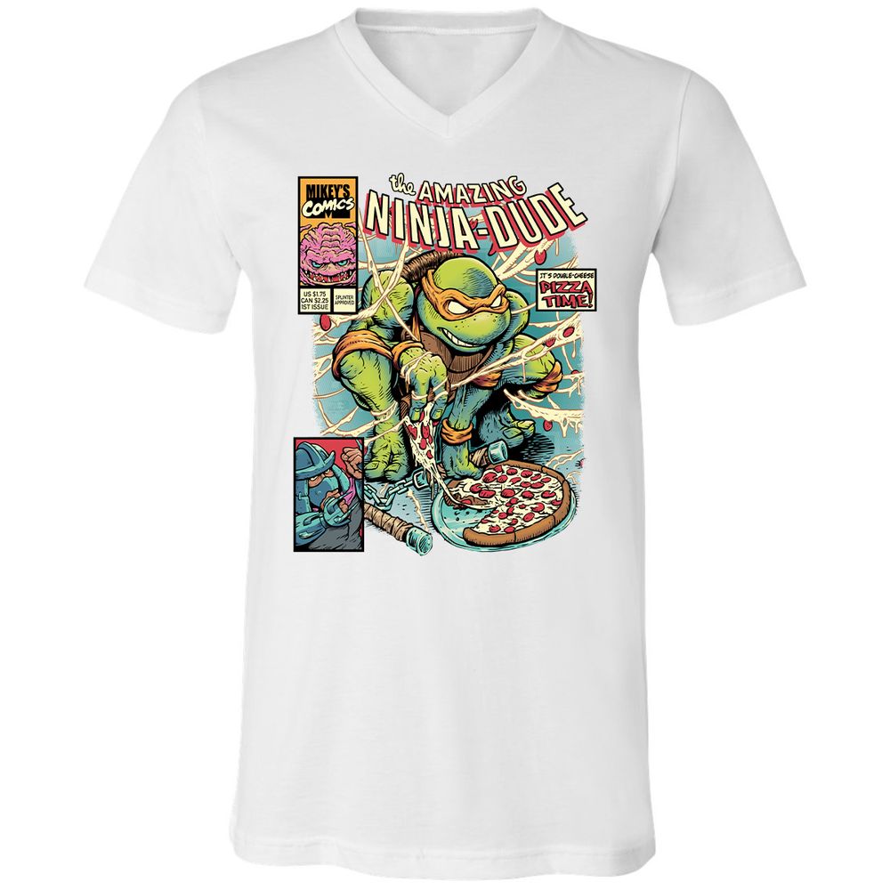 Unisex V-Neck T-Shirt - RDTUAN88 - White - 5