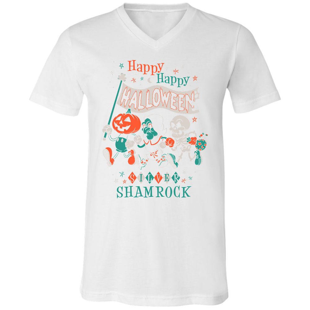 Unisex V-Neck T-Shirt - 4SMWYDQV - White - 5