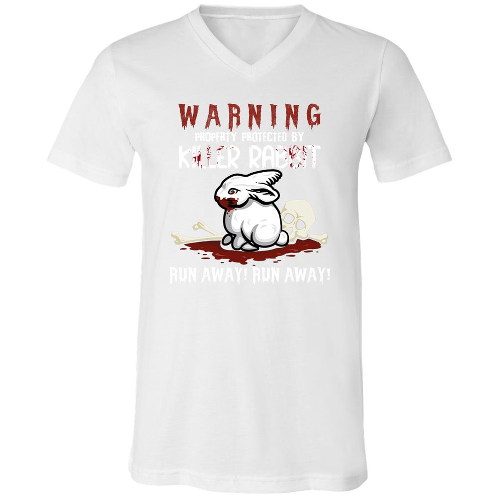 Unisex V-Neck T-Shirt - PWJBPH3J - White - 5