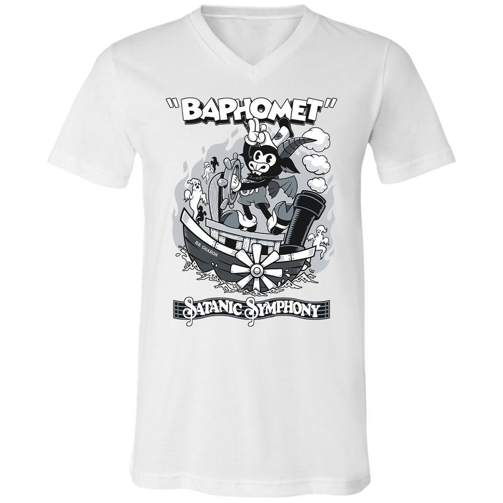 Unisex V-Neck T-Shirt - QA8MJJUX - White - 5